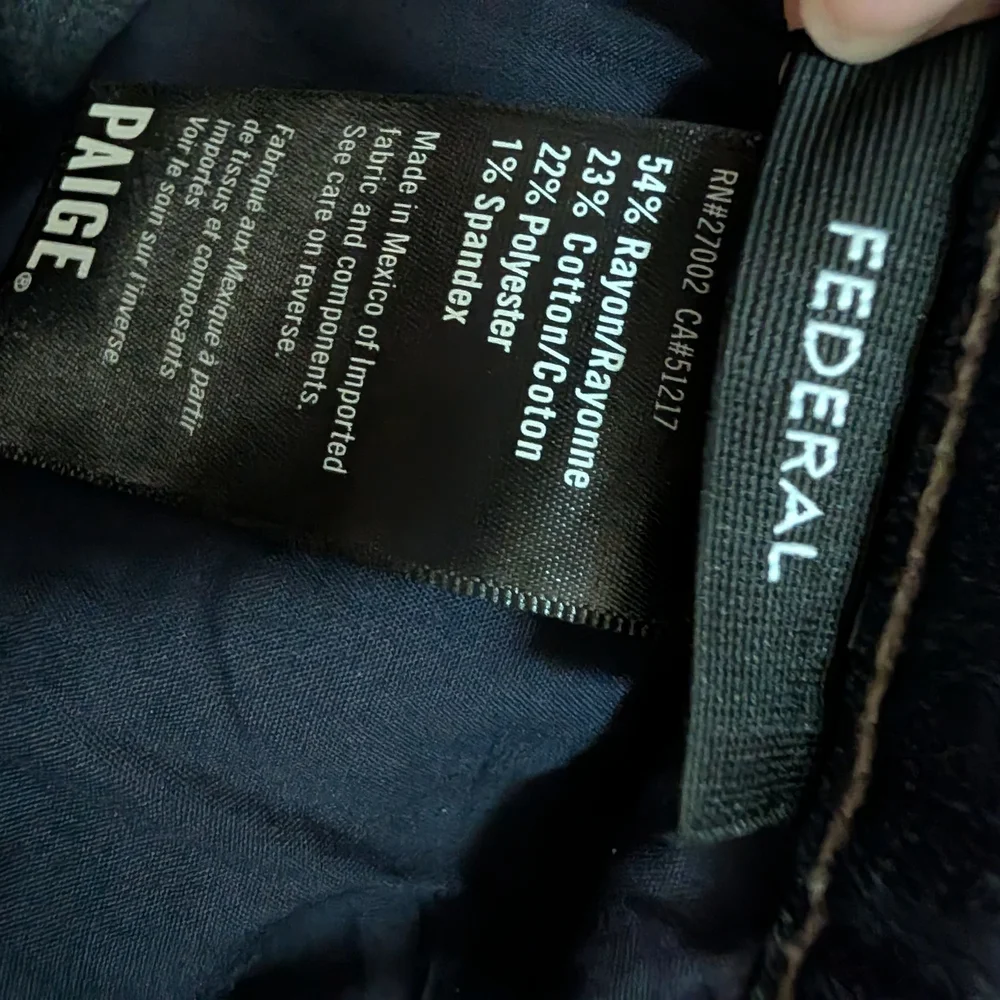 Paige Federal Jeans Mens Size 42 Blue Straight Leg‎ Stretch Denim